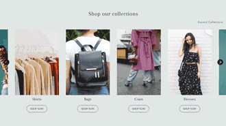Collection list carousel & grid Shopify section
