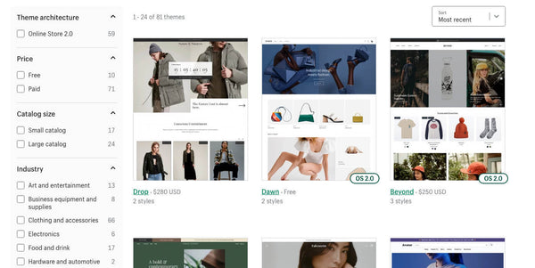The Shopify Theme Store
